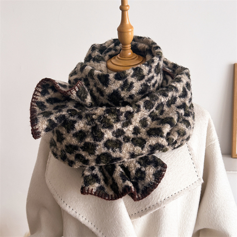가을 겨울 레오파드 스카프 여성 럭셔리 방풍 따뜻한 시 - Woven Scarf Blanket 리뷰 및 가격