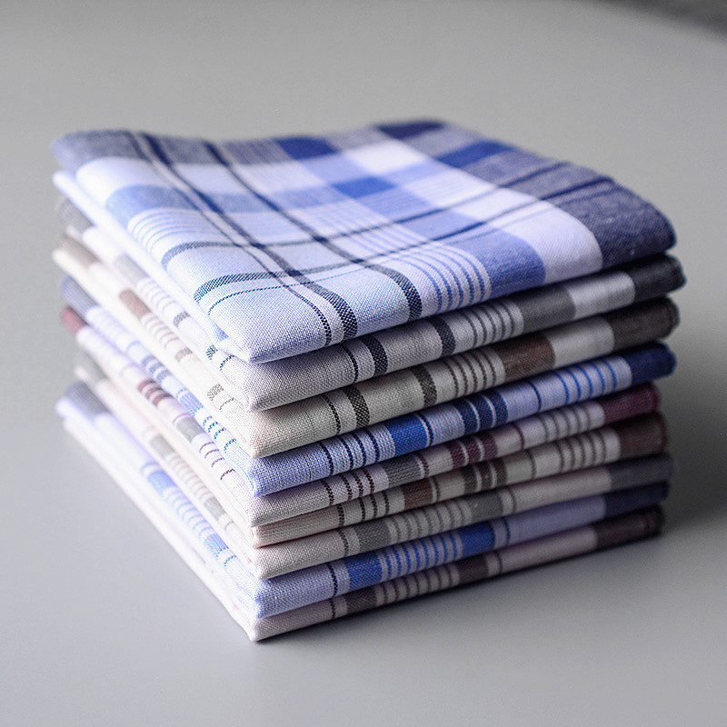 100% 면 손수건 격자 무늬 포켓 스퀘어 손수건 6개 - Handkerchief Cotton Men 리뷰 및 가격