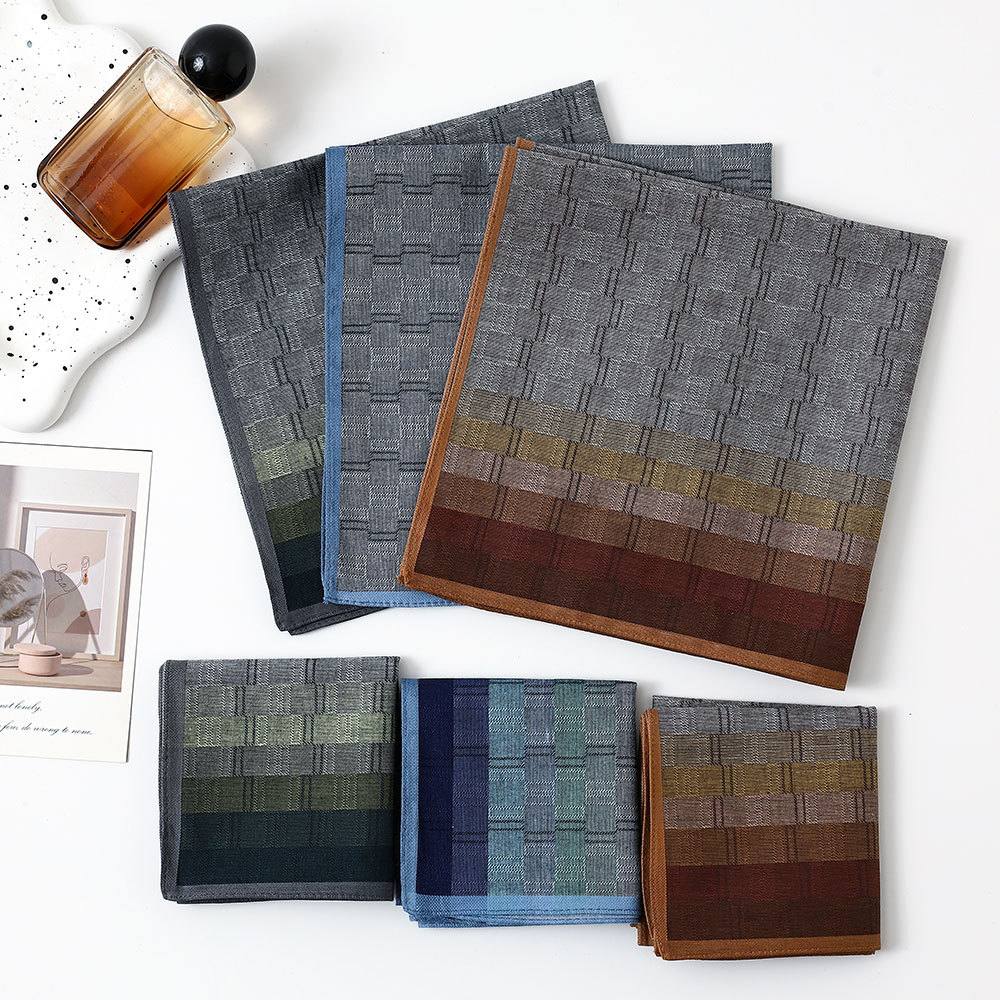 남성용 면사 염색 대비색 체크무늬 손수건 클래식 빈티지 - Handkerchief Cotton Men 리뷰 및 가격