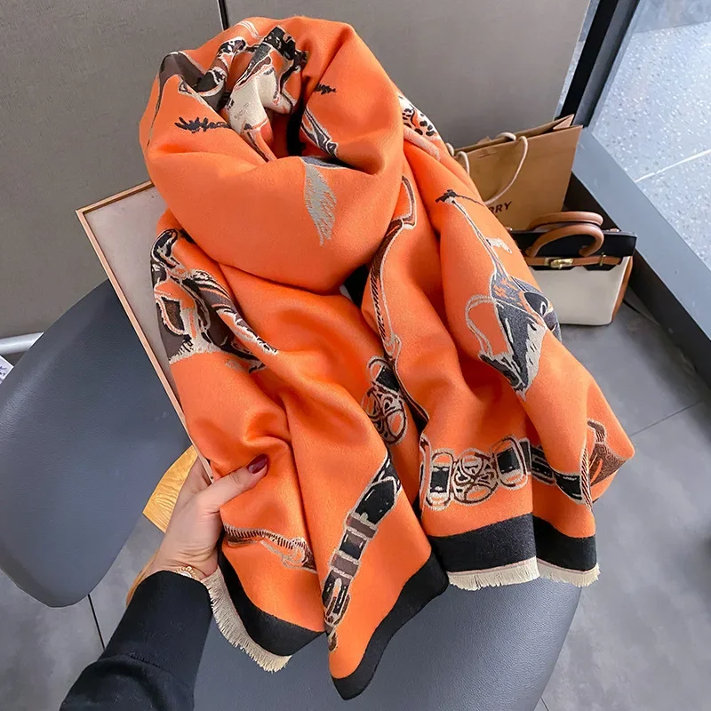 2024 럭셔리 따뜻한 파시미나 목도리 여성 스카프 두 - Woven Scarf Blanket 리뷰 및 가격